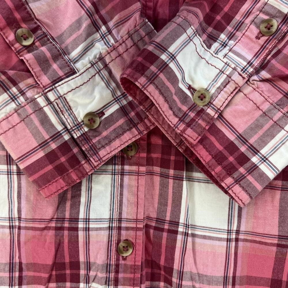 Carhartt Women's Button Up Shirt Size XL Plaid 3/4 Sleeve 101596 - Picture 5 of 12